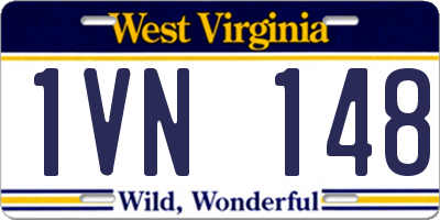 WV license plate 1VN148