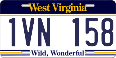 WV license plate 1VN158
