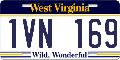 WV license plate 1VN169