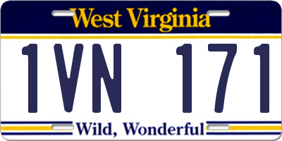 WV license plate 1VN171