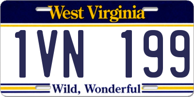 WV license plate 1VN199