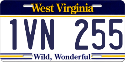 WV license plate 1VN255