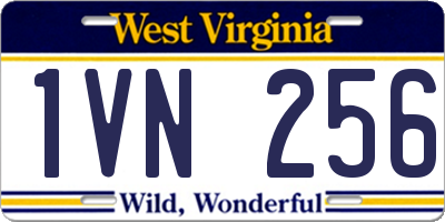 WV license plate 1VN256