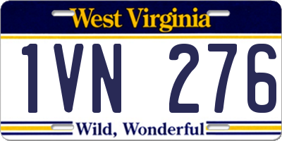 WV license plate 1VN276