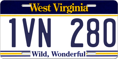 WV license plate 1VN280