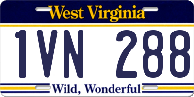 WV license plate 1VN288