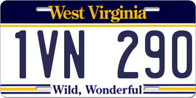 WV license plate 1VN290