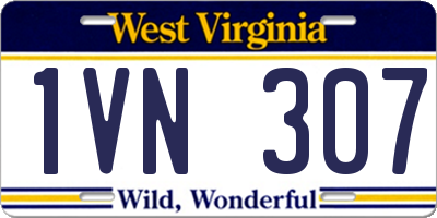 WV license plate 1VN307