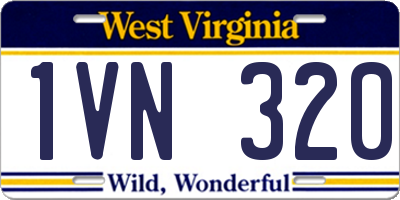 WV license plate 1VN320