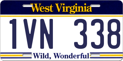WV license plate 1VN338
