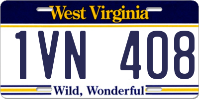 WV license plate 1VN408