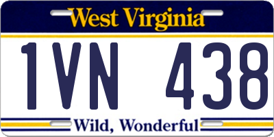 WV license plate 1VN438