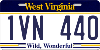 WV license plate 1VN440