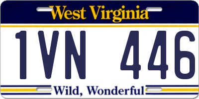 WV license plate 1VN446