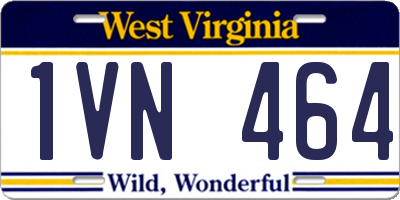 WV license plate 1VN464