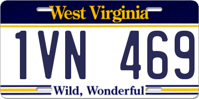 WV license plate 1VN469