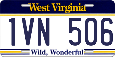 WV license plate 1VN506