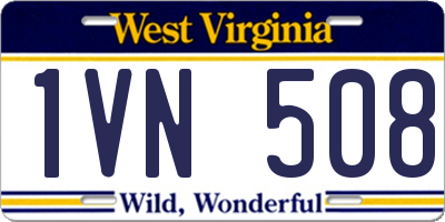 WV license plate 1VN508