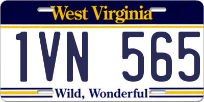 WV license plate 1VN565