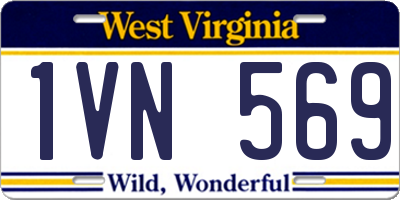 WV license plate 1VN569