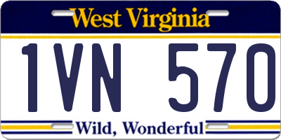 WV license plate 1VN570