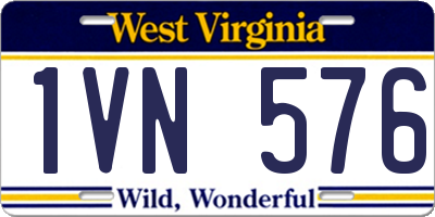 WV license plate 1VN576