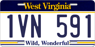 WV license plate 1VN591
