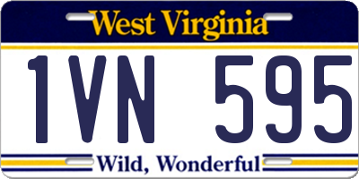 WV license plate 1VN595