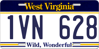 WV license plate 1VN628