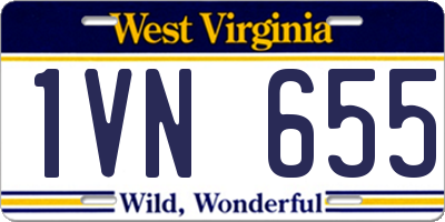 WV license plate 1VN655