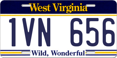 WV license plate 1VN656