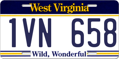 WV license plate 1VN658