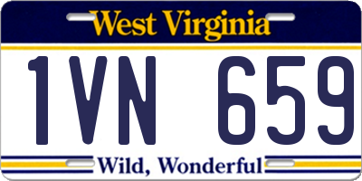 WV license plate 1VN659