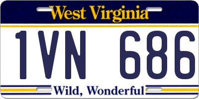 WV license plate 1VN686