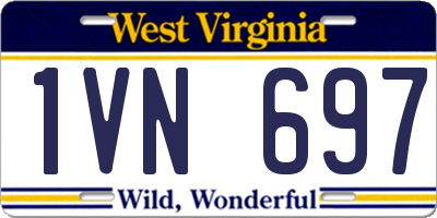 WV license plate 1VN697