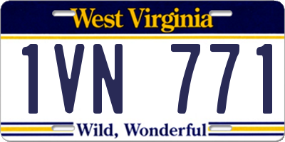 WV license plate 1VN771