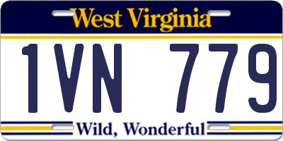 WV license plate 1VN779