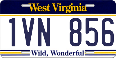 WV license plate 1VN856