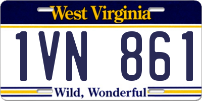 WV license plate 1VN861