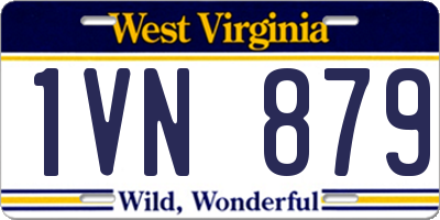 WV license plate 1VN879