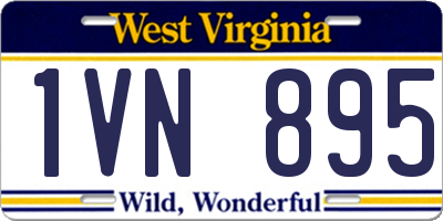WV license plate 1VN895