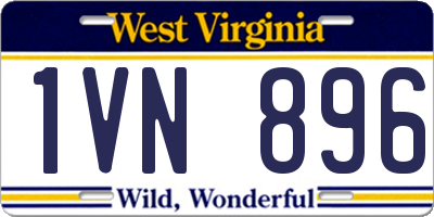 WV license plate 1VN896