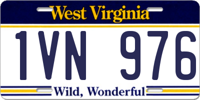 WV license plate 1VN976