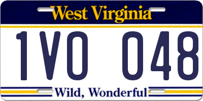 WV license plate 1VO048