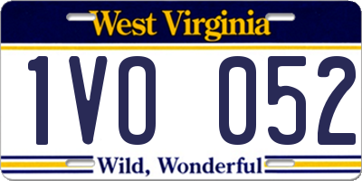WV license plate 1VO052