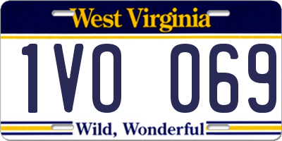 WV license plate 1VO069