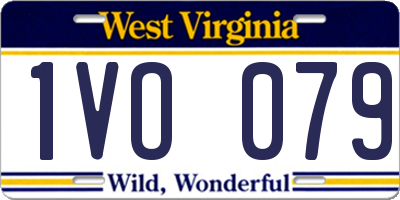WV license plate 1VO079