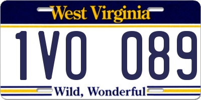 WV license plate 1VO089