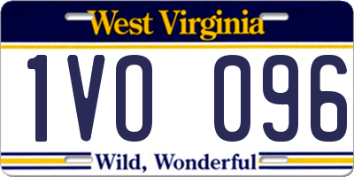 WV license plate 1VO096