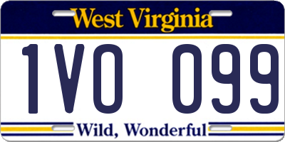 WV license plate 1VO099